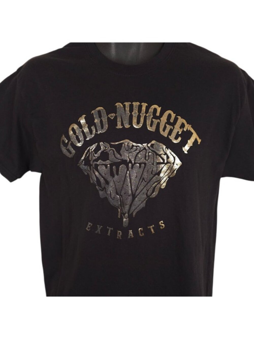 Gold Nugget Extracts T Shirt Mens Size Medium Black Gold Mining